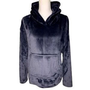 Champion Pullover Hoody Velour Navy Women Size Small